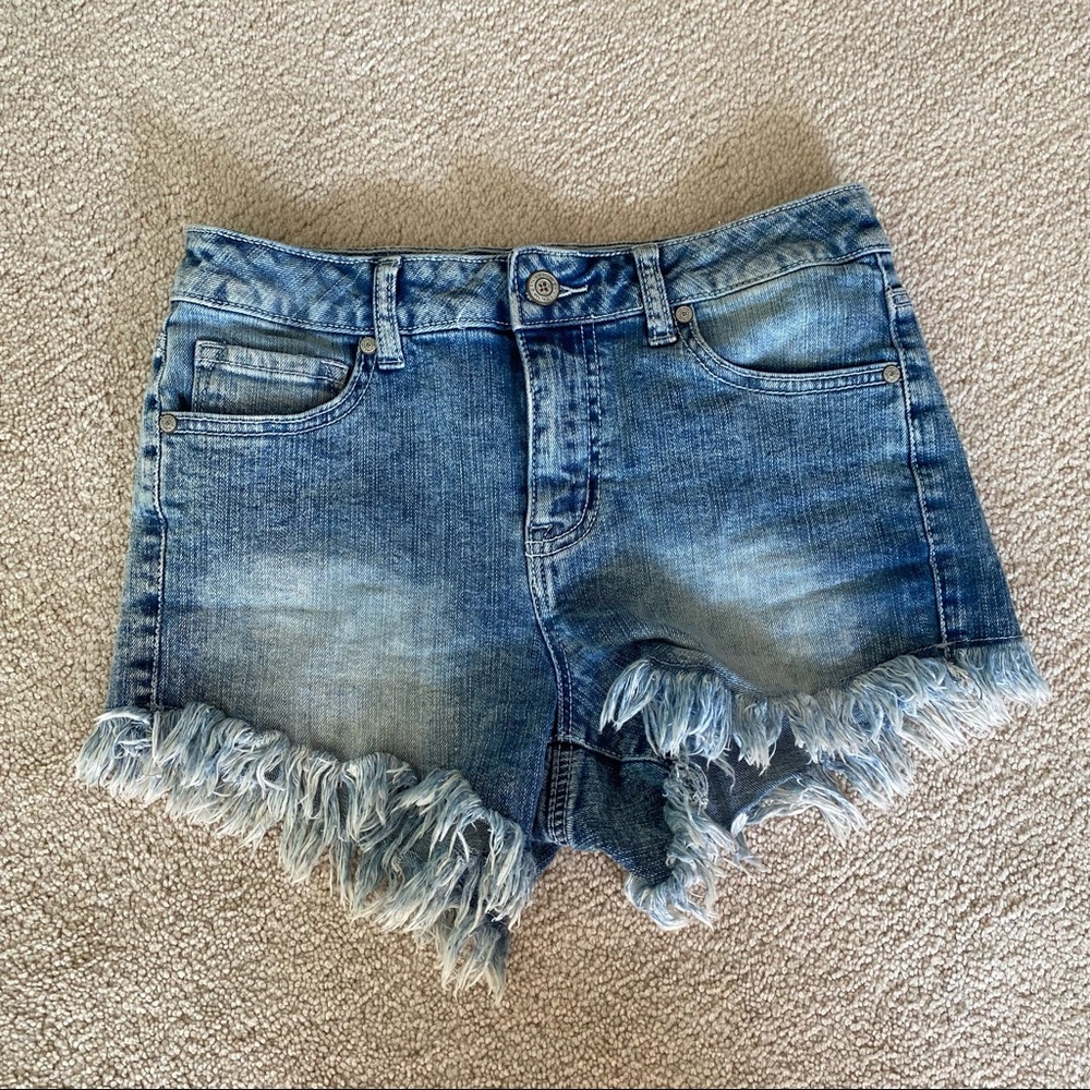 altar’d state Fringe Denim Jean Shorts